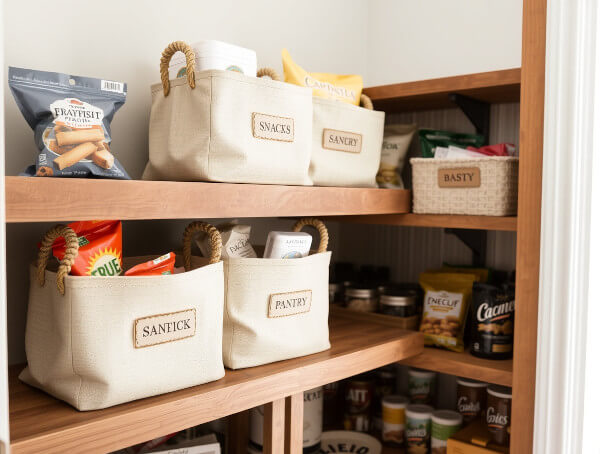 Fabric Pantry Baskets